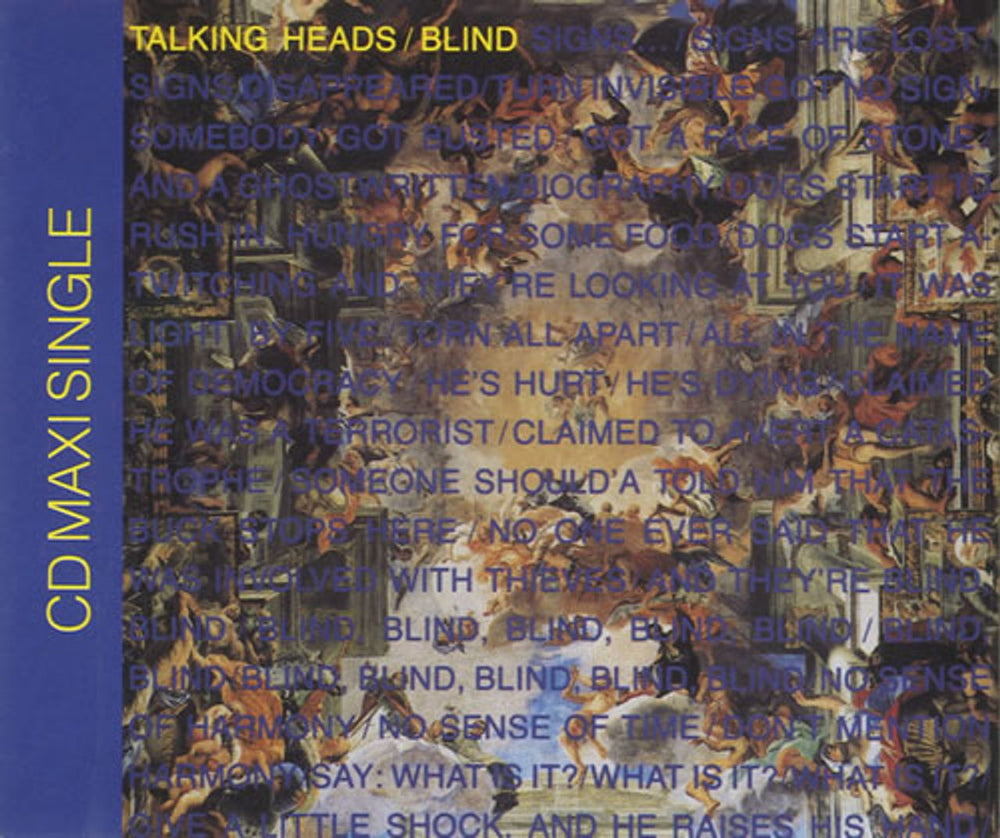 Talking Heads Blind UK CD single (CD5 / 5") CDEM68