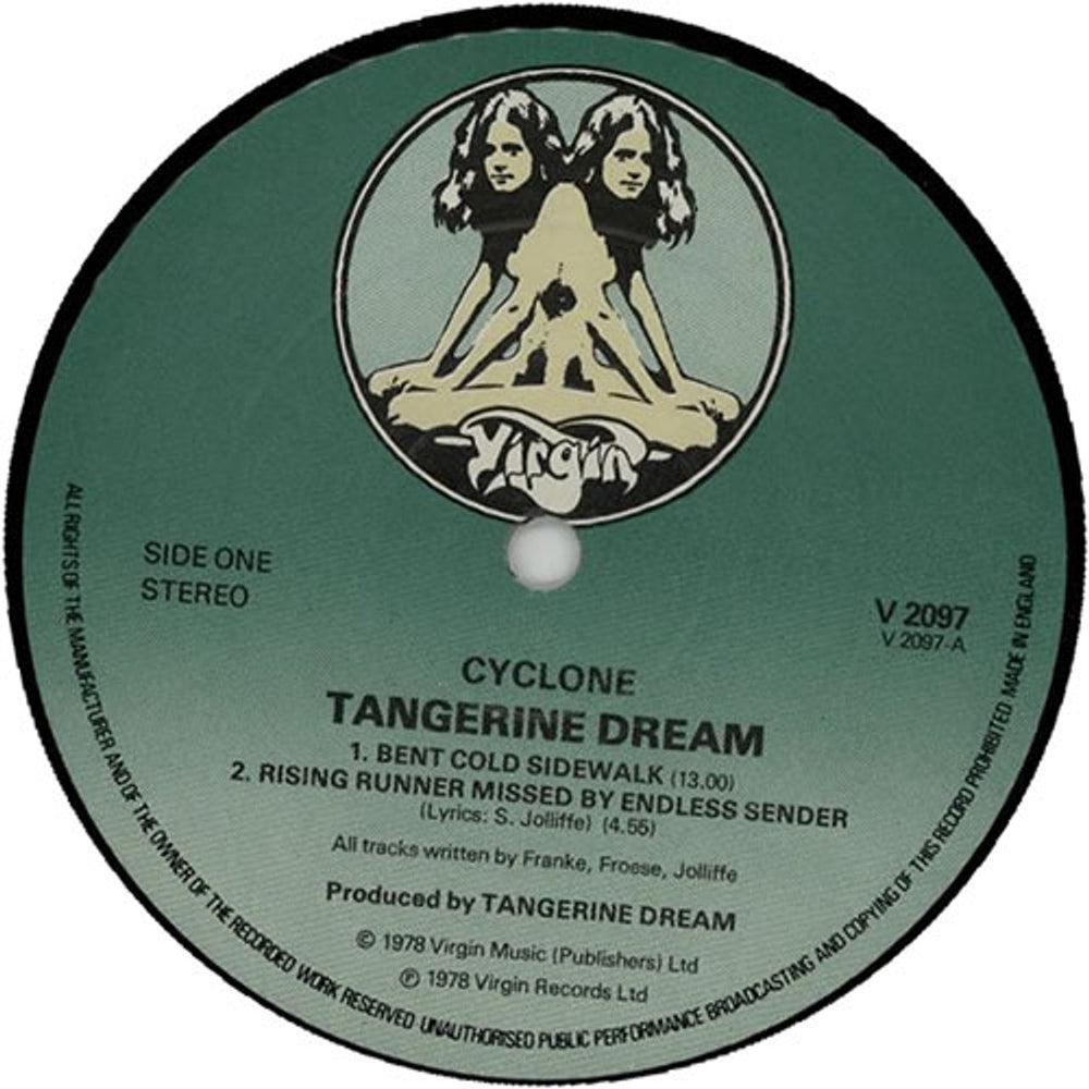 Tangerine Dream Cyclone - 1st UK vinyl LP album (LP record) TANLPCY293188