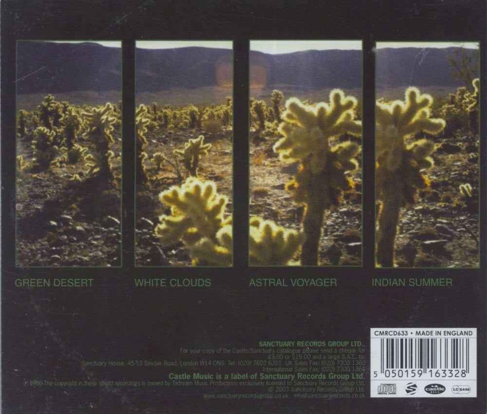 Tangerine Dream Green Desert UK CD album (CDLP) 5050159163328