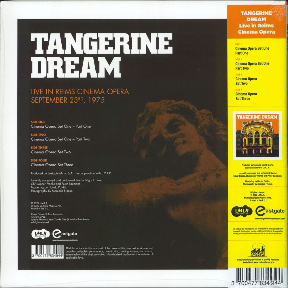 Tangerine Dream Live At Reims Cinema Opera - RSD 2022 - Sealed UK 2-LP vinyl record set (Double LP Album) TAN2LLI792466