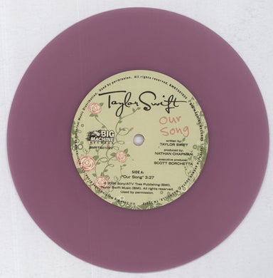 Taylor Swift Our Song - Lavender Vinyl US 7" vinyl single (7 inch record / 45) T5007OU820150