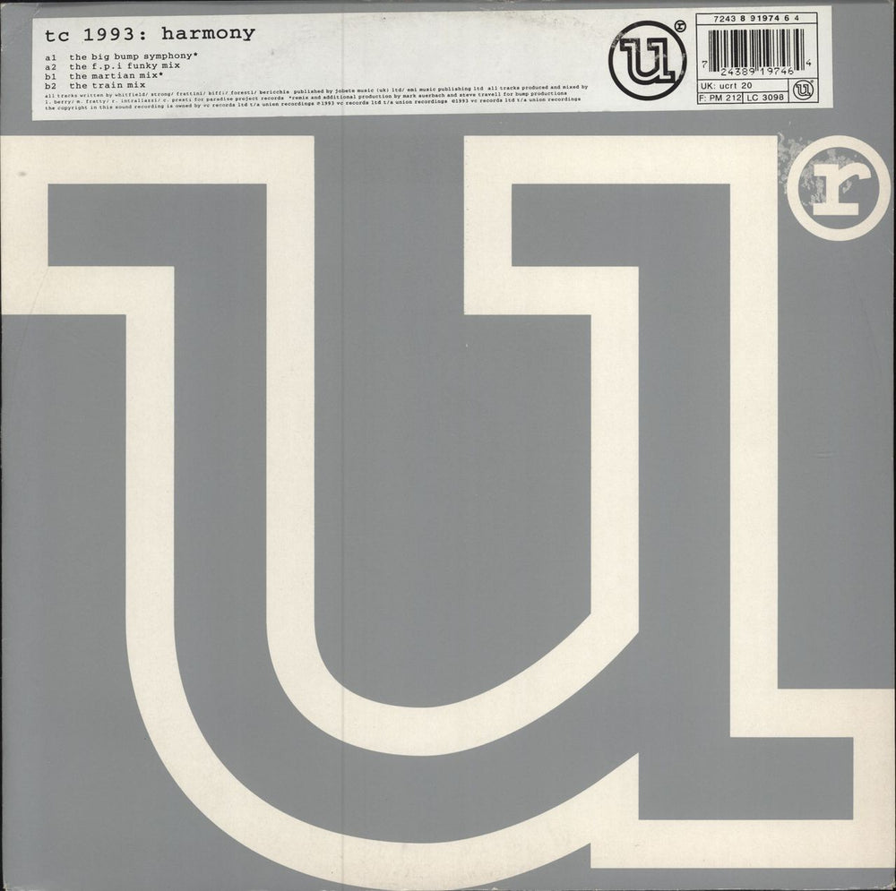 TC 1993 Harmony UK 12" vinyl single (12 inch record / Maxi-single) UCRT20