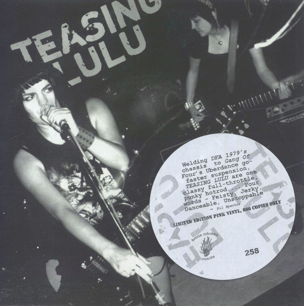 Teasing Lulu Waste Of Time - Pink Vinyl UK 7" vinyl single (7 inch record / 45) DJB66611
