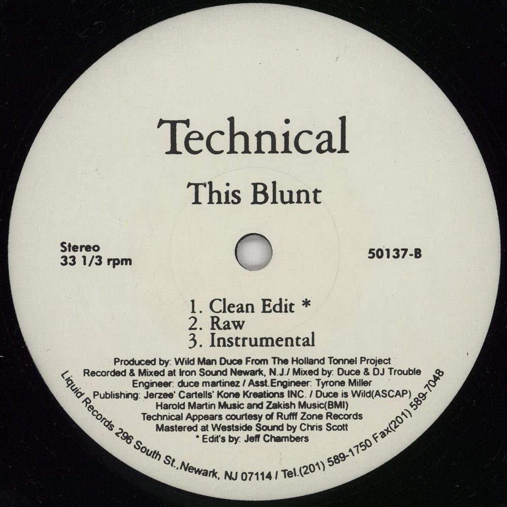 Technical Stress / This Blunt US 12" vinyl single (12 inch record / Maxi-single)