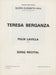 Tereza Berganza Song Recital - Autographed UK tour programme PROGRAMME