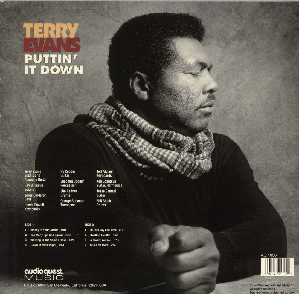 Terry Evans Puttin' It Down US vinyl LP album (LP record) 092592113817