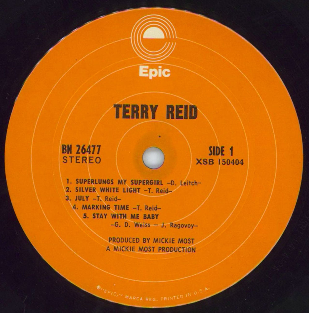 Terry Reid Terry Reid - 2nd US vinyl LP album (LP record) YEILPTE754966