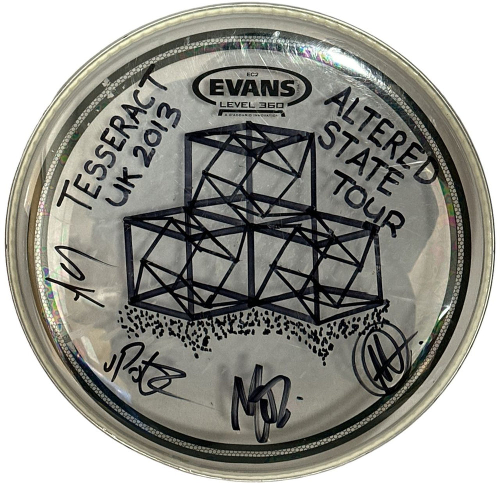 TesseracT Altered State - Signed Drum Skin UK memorabilia SIGNED DRUM SKIN