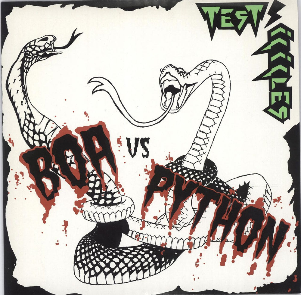 Test Icicles Boa Vs Python - Lime Green Vinyl UK 7" vinyl single (7 inch record / 45) RUG205