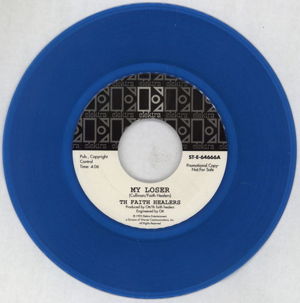 Th' Faith Healers My Loser - Blue Vinyl US Promo 7" vinyl single (7 inch record / 45) TF107MY791039