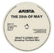 The 25th Of May What's Going On? UK Promo 12" vinyl single (12 inch record / Maxi-single) MAY27