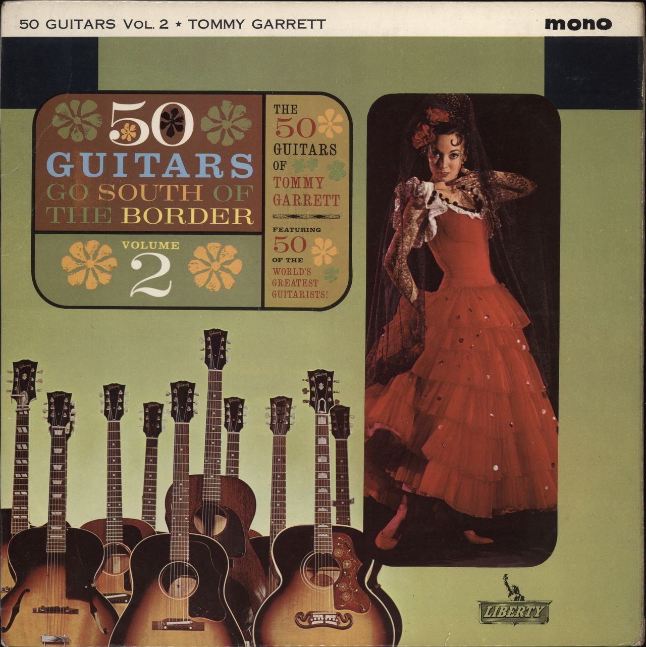 The 50 Guitars Of Tommy Garrett 50 Guitars Go South Of The Border Volume 2 UK vinyl LP album (LP record) LBY1064