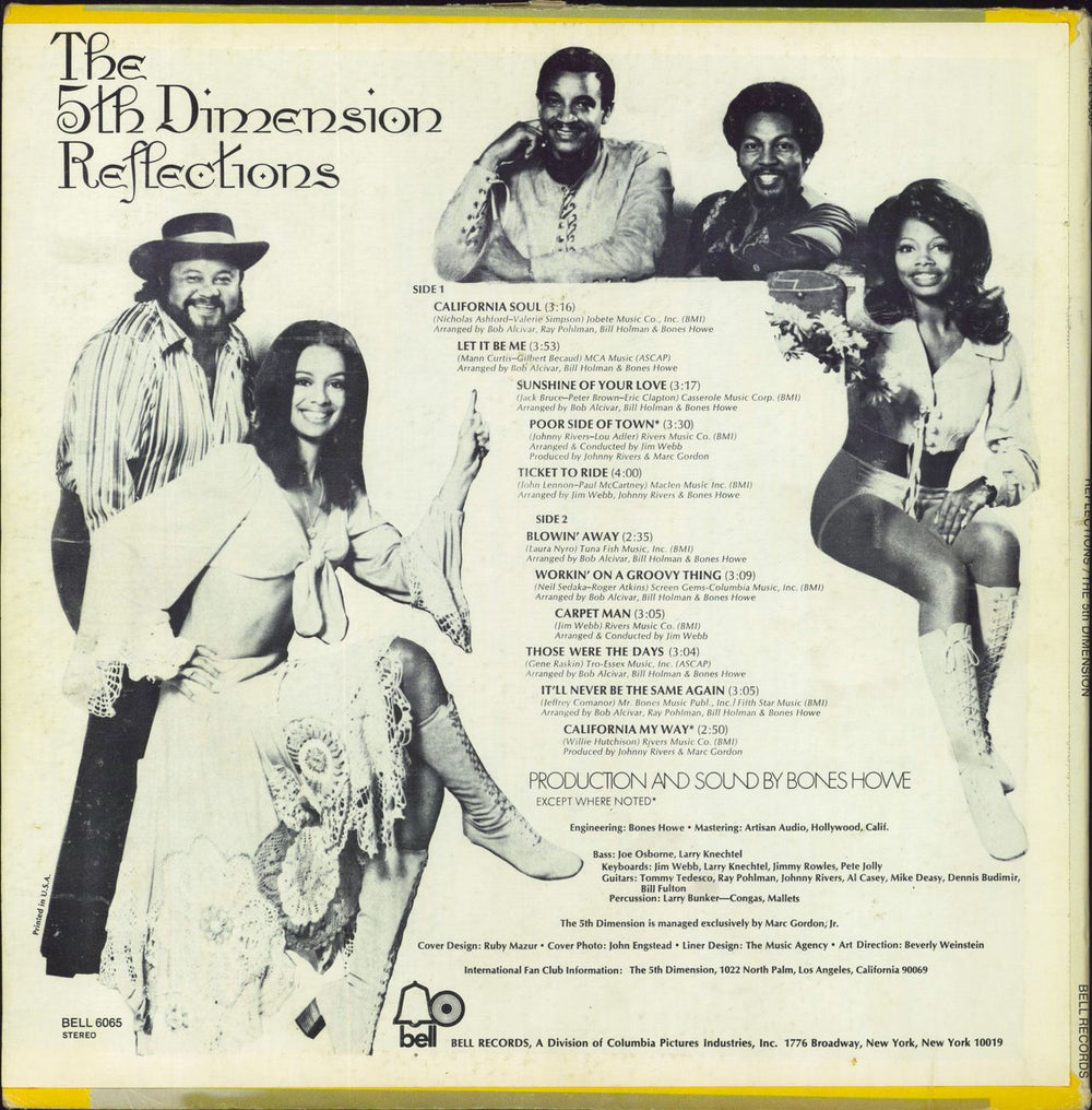 The 5th Dimension Reflections US vinyl LP album (LP record)