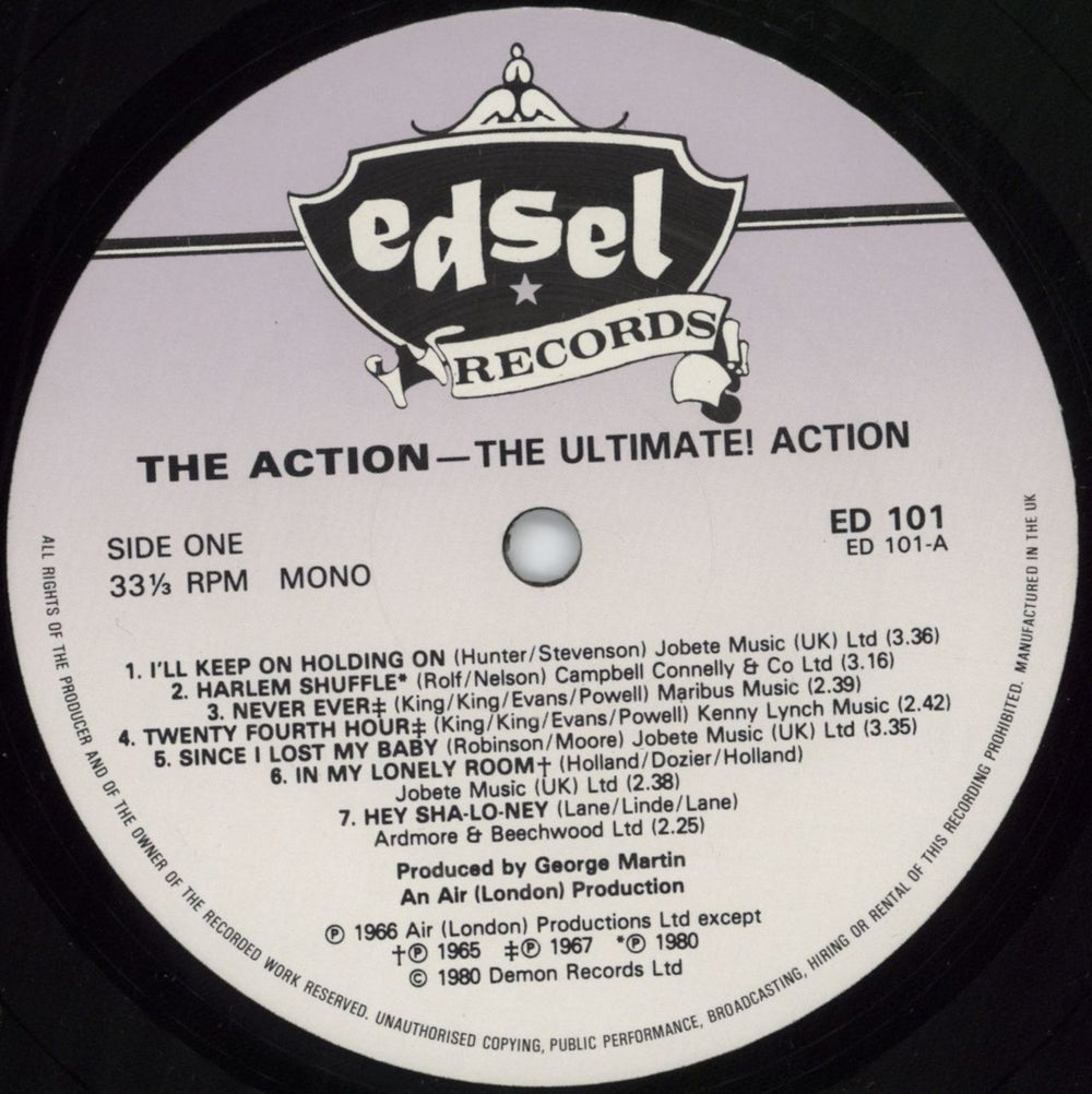 The Action The Ultimate Action - EX UK vinyl LP album (LP record) ATILPTH788677