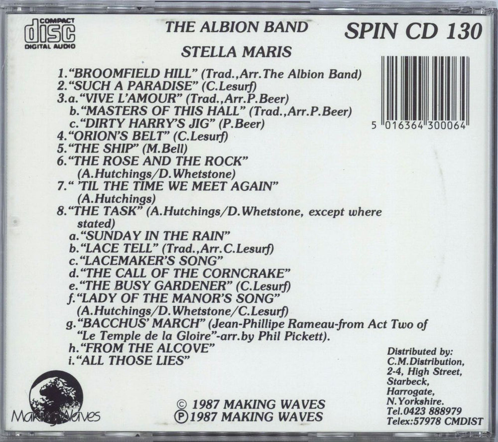 The Albion Band Stella Maris UK CD album (CDLP)