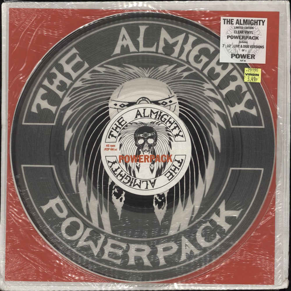 The Almighty Power - Clear Vinyl 'Power Pack' - Sealed UK 12" vinyl single (12 inch record / Maxi-single) PZP66