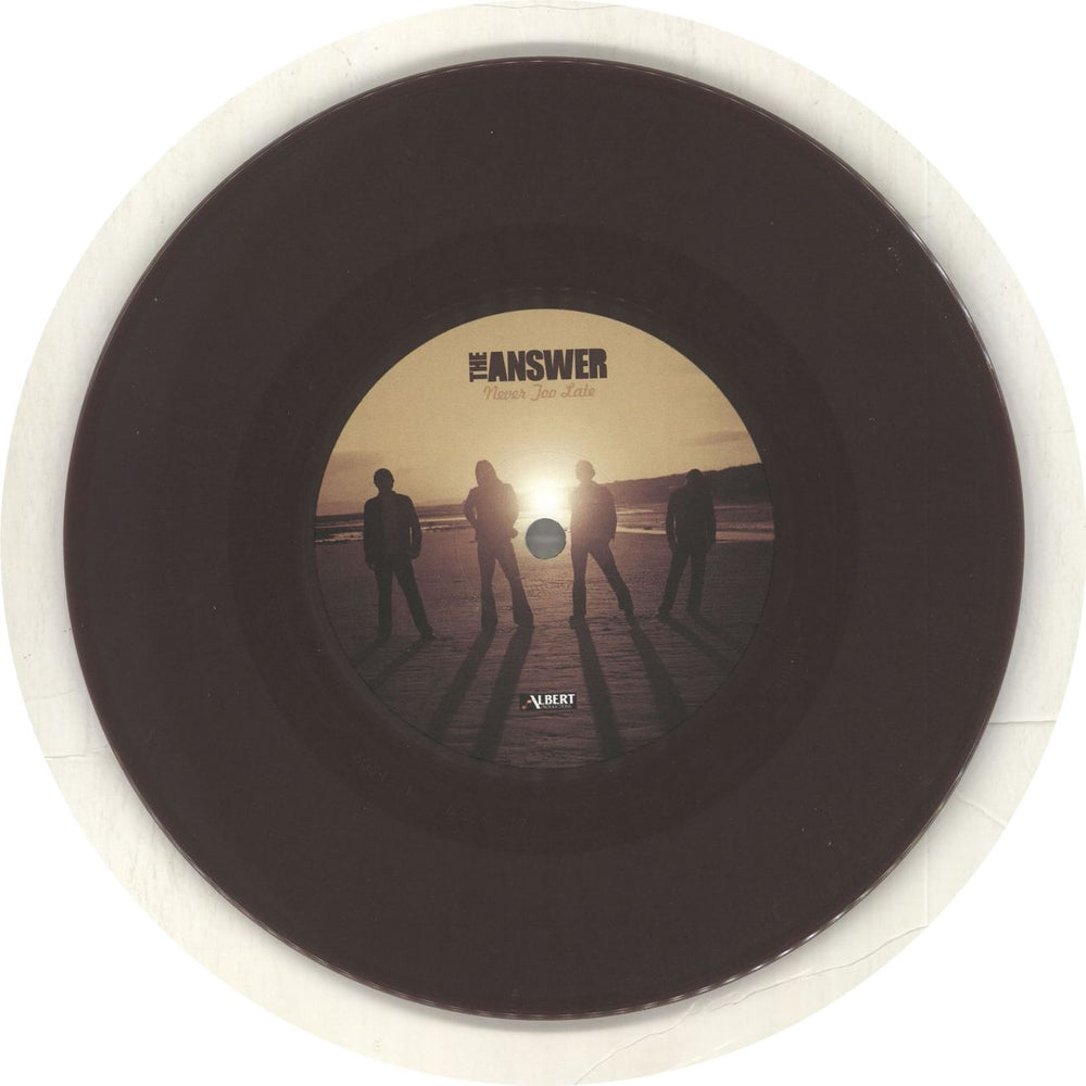 The Answer Never Too Late UK 7" vinyl single (7 inch record / 45) TQ907NE369967