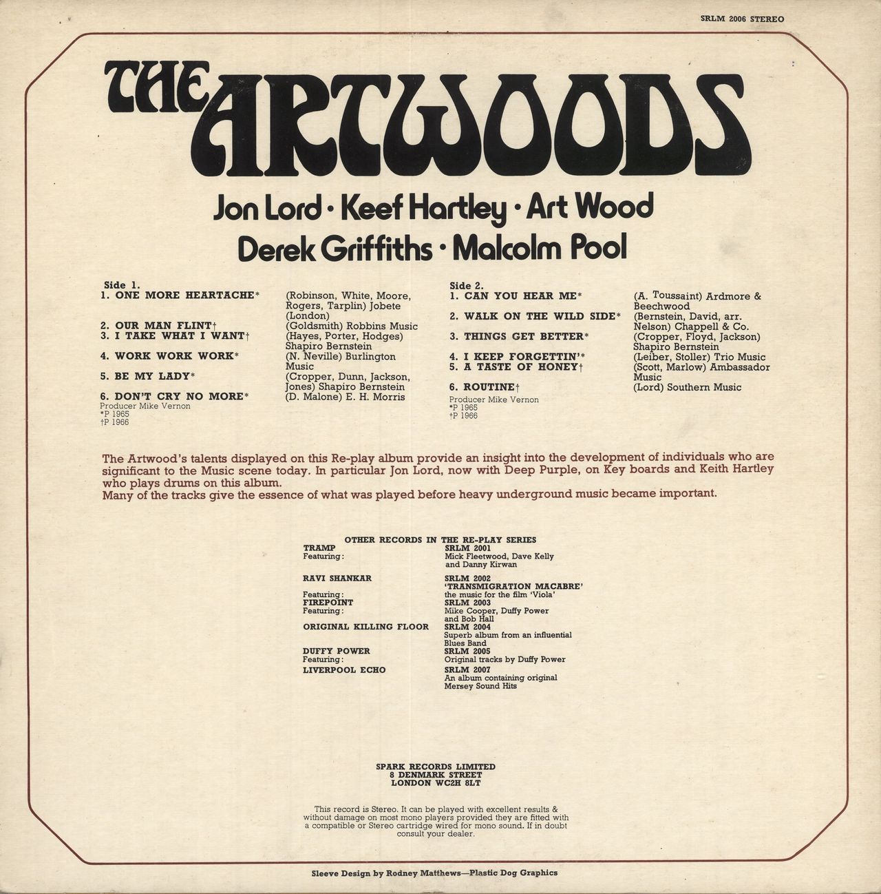 The Artwoods The Artwoods UK Vinyl LP