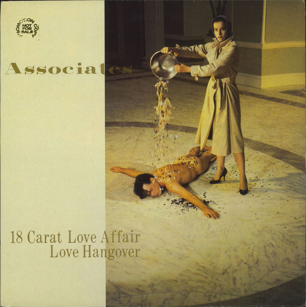 The Associates 18 Carat Love Affair - Gold Promo Stamp UK 12" vinyl single (12 inch record / Maxi-single) ASC3T