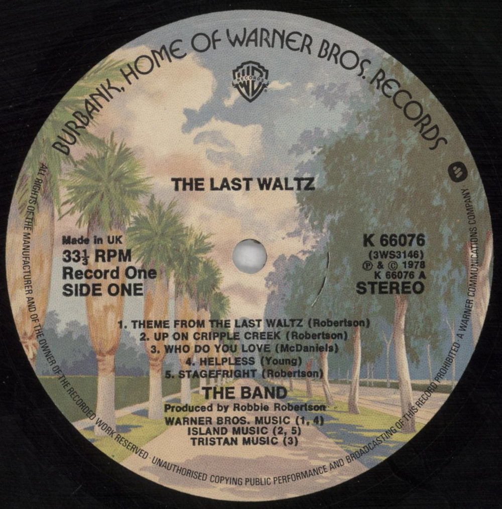 The Band The Last Waltz - 1st - Stickered - EX UK 3-LP vinyl record set (Triple LP Album) T-B3LTH817890