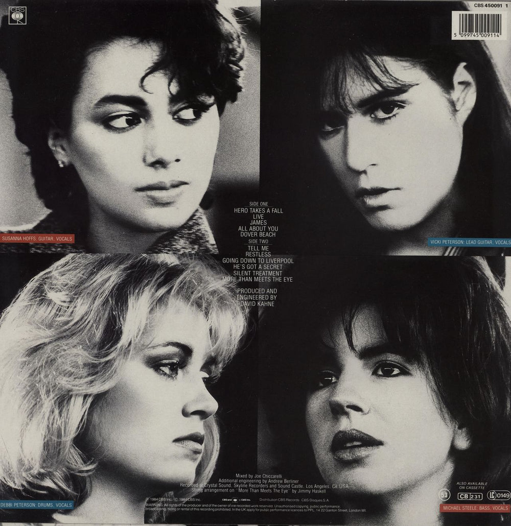 The Bangles All Over The Place UK vinyl LP album (LP record) 5099745009114