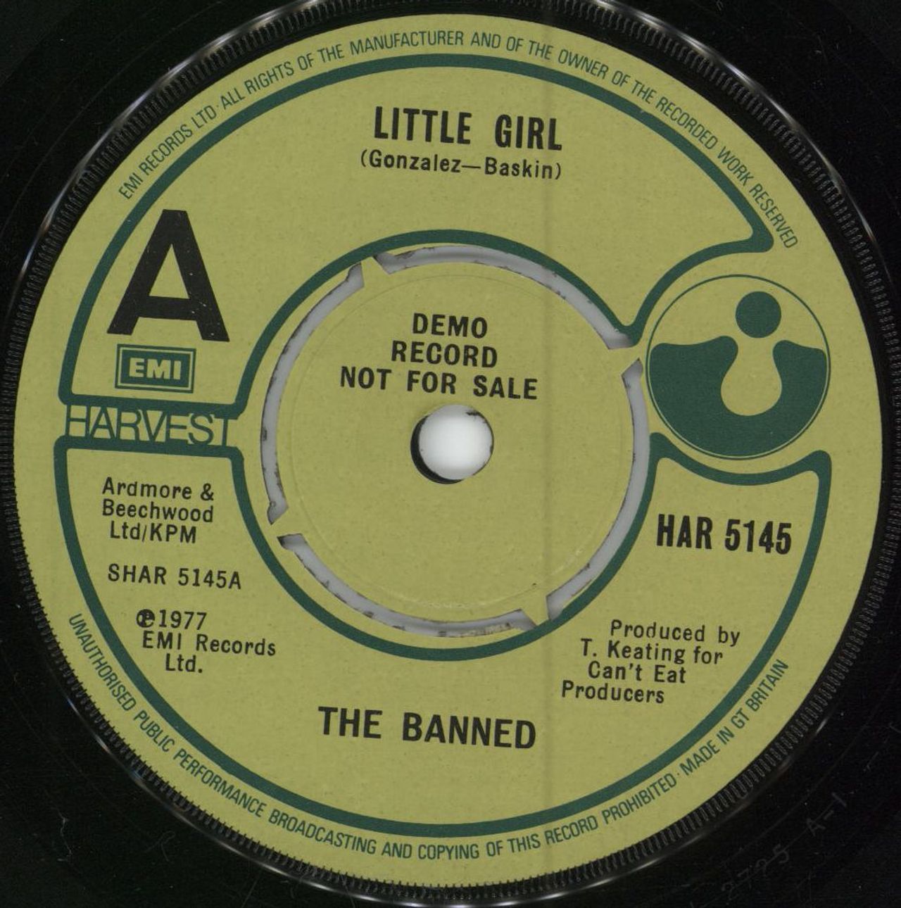 The Banned Little Girl + P/s UK Promo 7" vinyl single (7 inch record / 45) NND07LI783705
