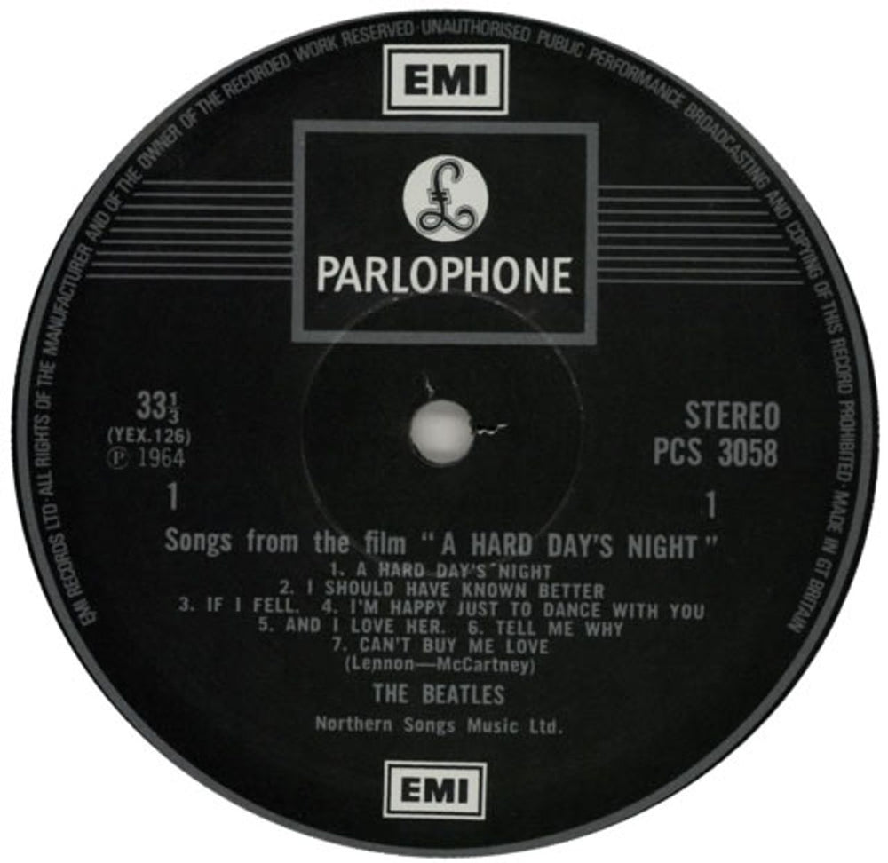 The Beatles A Hard Day's Night - EMI - Fr Lam UK vinyl LP album (LP record) BTLLPAH519239