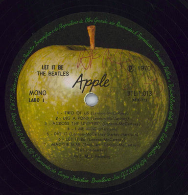 The Beatles Let It Be - MONO Brazilian vinyl LP album (LP record) BTLLPLE344735