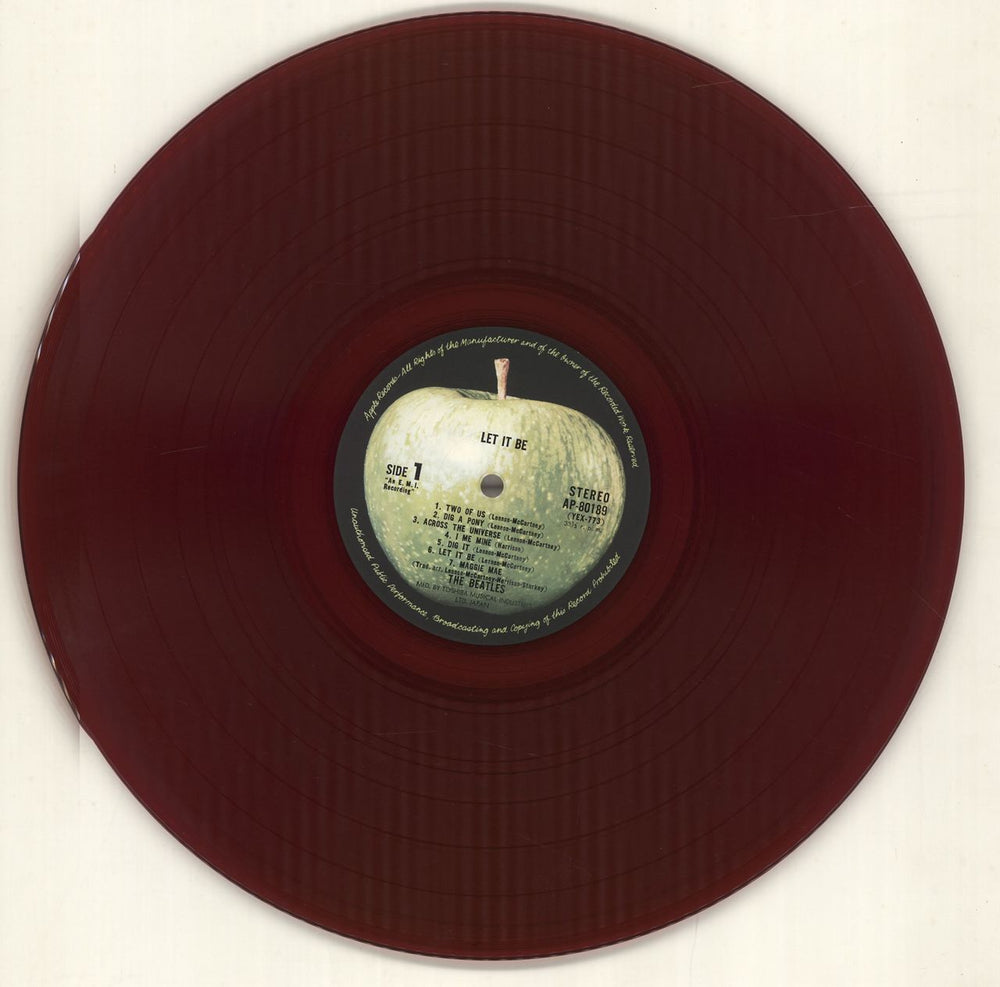 The Beatles Let It Be - Red Vinyl - Two Obi's Japanese vinyl LP album (LP record) BTLLPLE307333