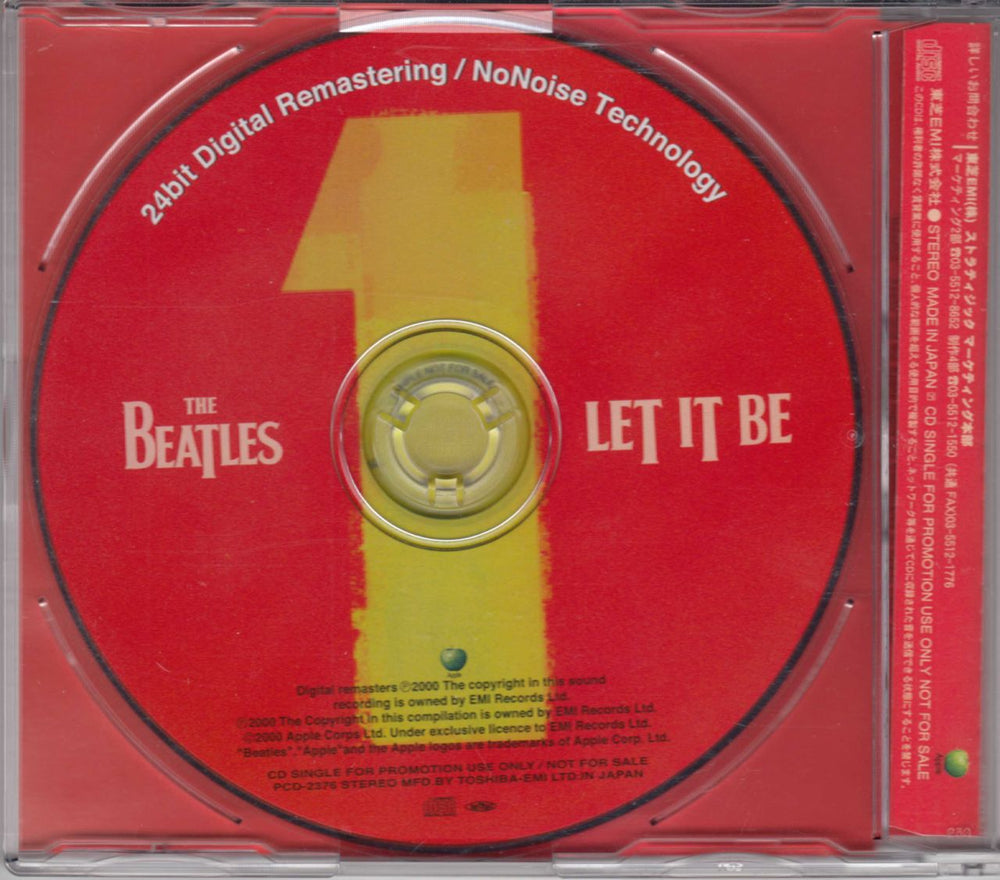 The Beatles Let It Be - Remastered Japanese Promo CD single (CD5 / 5") BTLC5LE194271