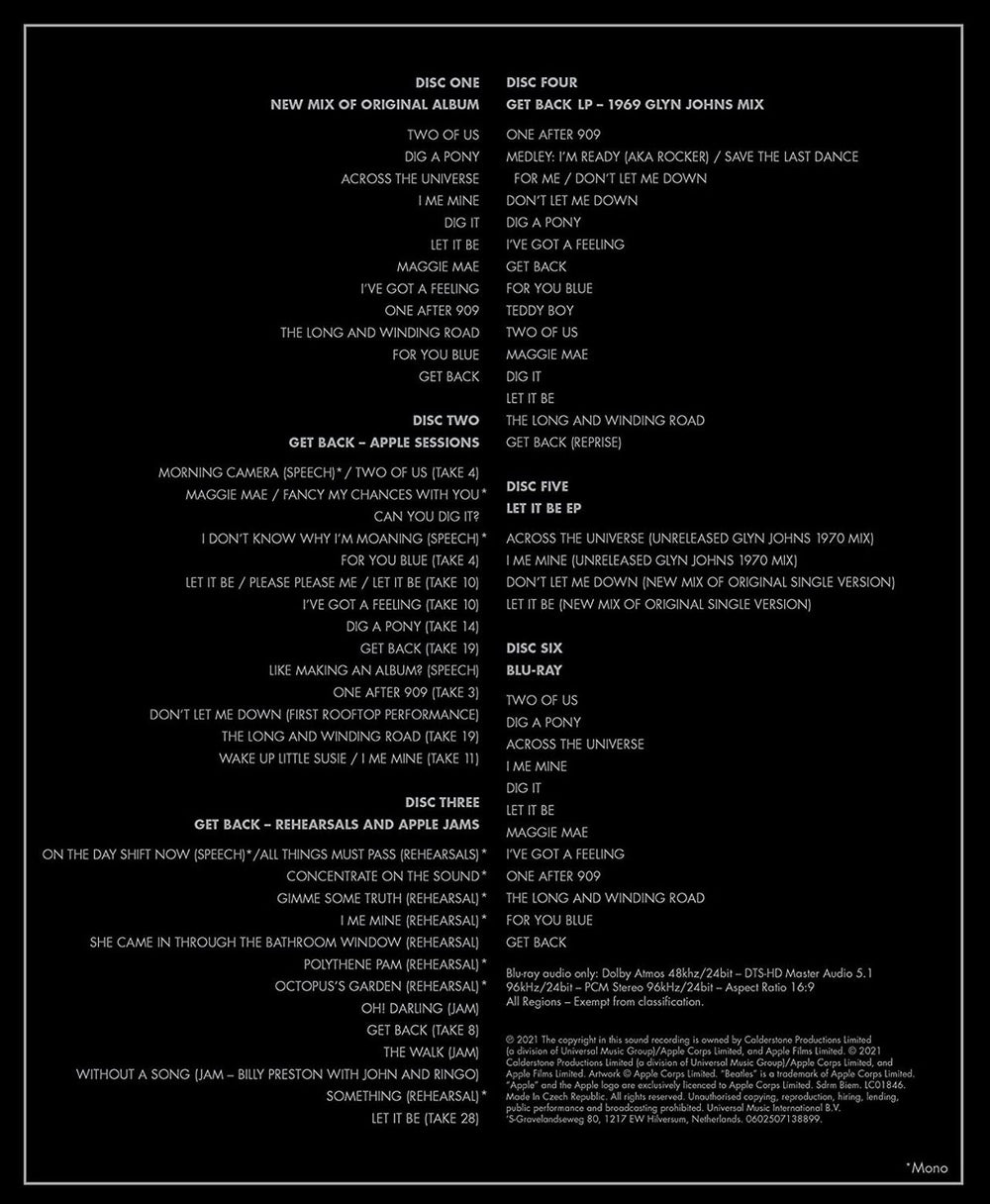 The Beatles Let It Be - Super Deluxe 5CD/Blu-ray - Sealed UK CD Album Box Set 602507138691