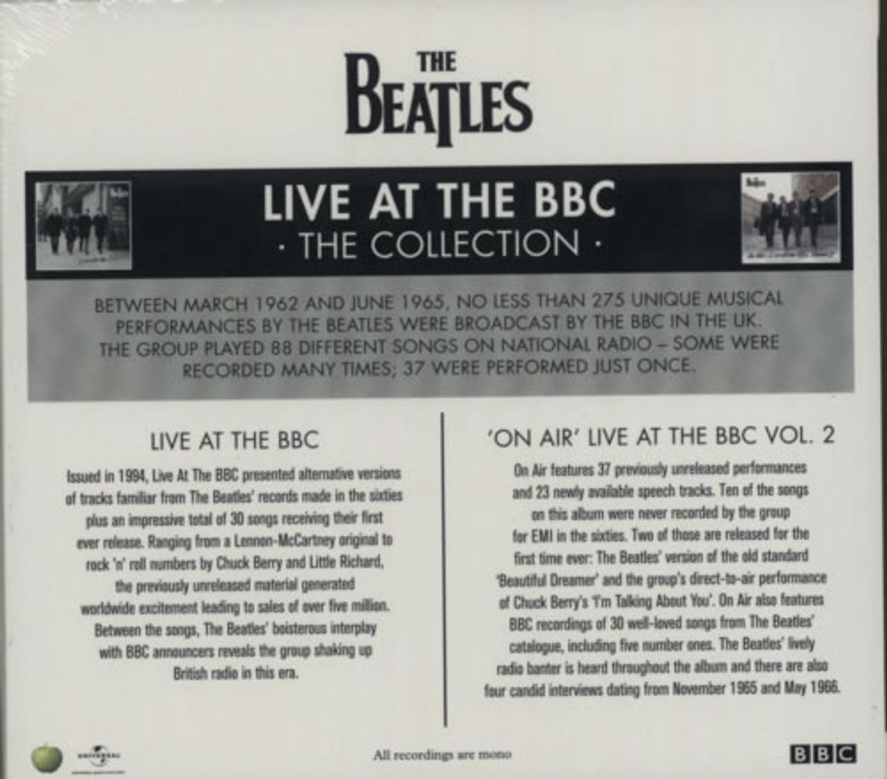 beatles live at the bbc (RARE SET!!） The Beatles Live At The BBC - The Collection UK 4-CD set