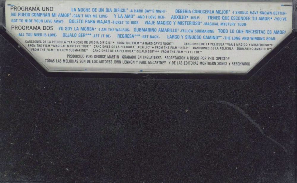 The Beatles Musica De Peliculas Mexican cassette album