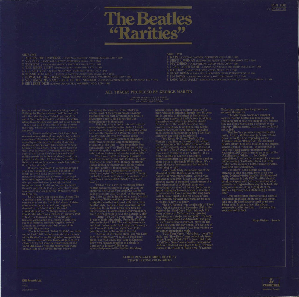 The Beatles Rarities - All Rights UK vinyl LP album (LP record) BTLLPRA601232