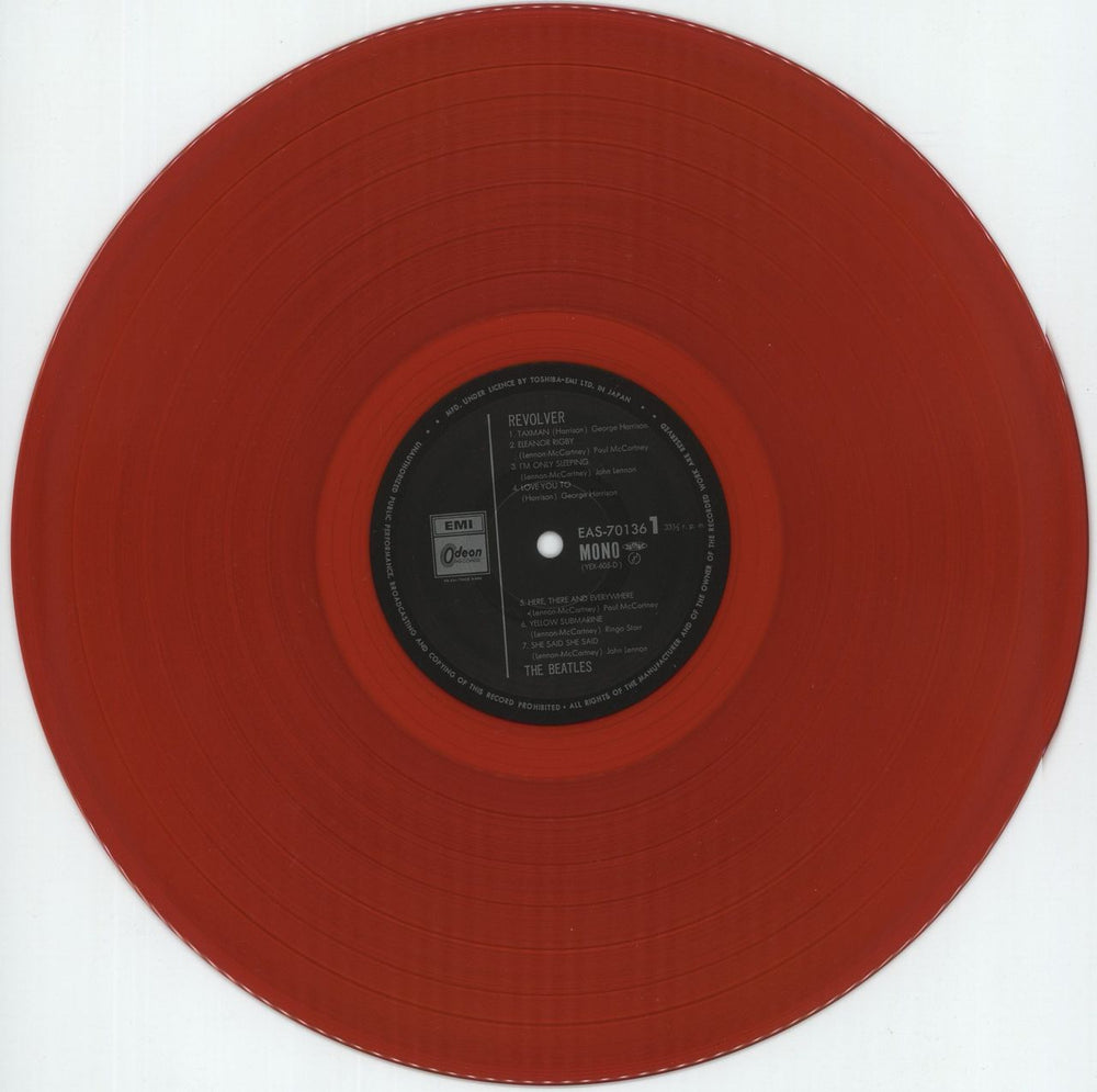 The Beatles Revolver - Red Vinyl + Wide 86 Obi Japanese Vinyl LP
