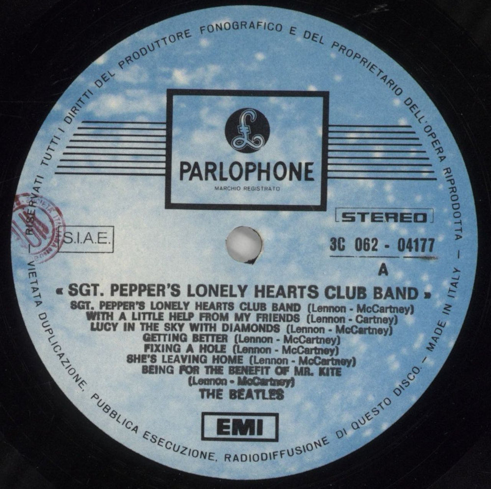 The Beatles Sgt. Pepper's Lonely Hearts Club Band Italian vinyl LP album (LP record) BTLLPSG724708