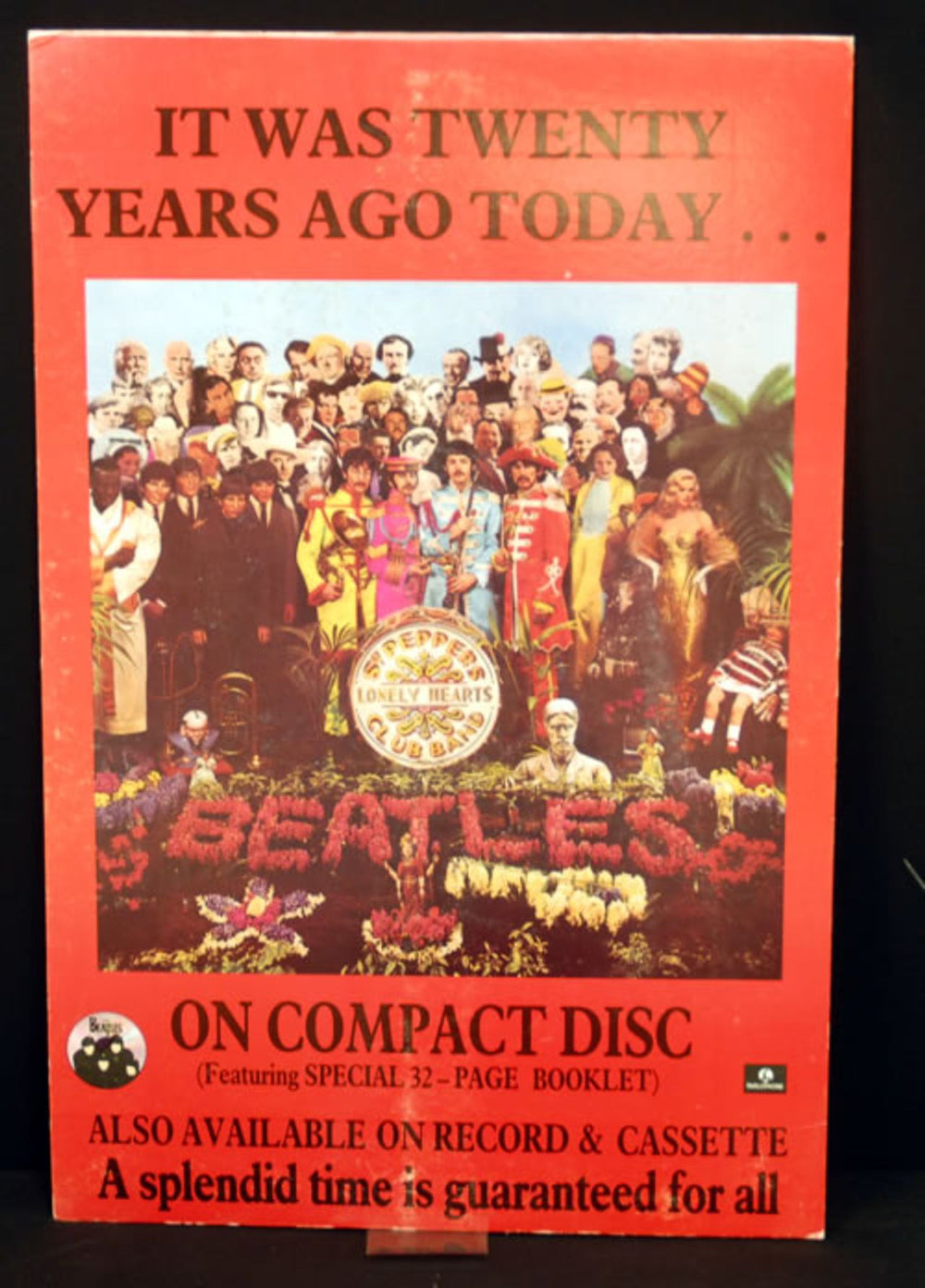 The Beatles SIt Was Twent Years Ago Today... Sgt Peppers Lonely Hearts Club Band UK Promo display PROMO DISPLAY