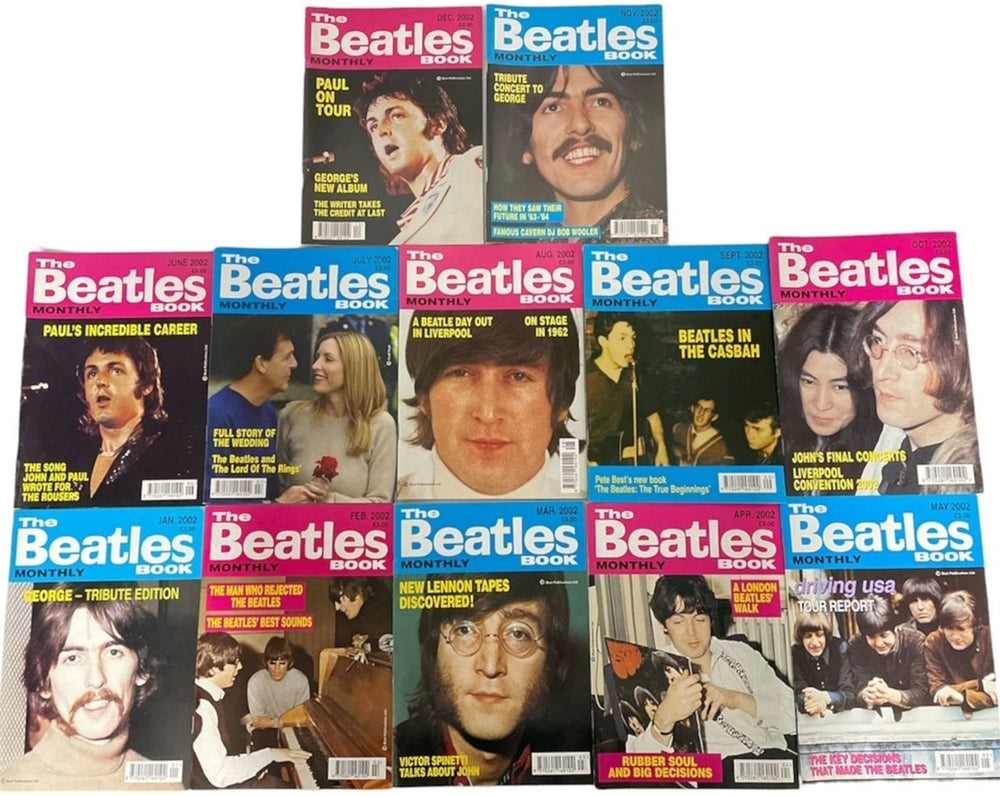 The Beatles The Beatles Book - 2002 - 12 Issues UK magazine TBB 2002