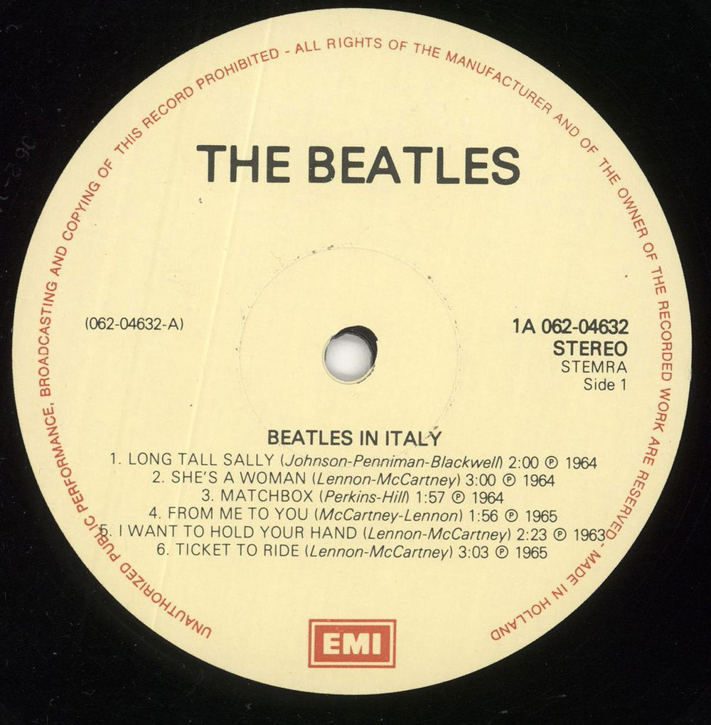 The Beatles The Beatles In Italy Dutch Vinyl LP