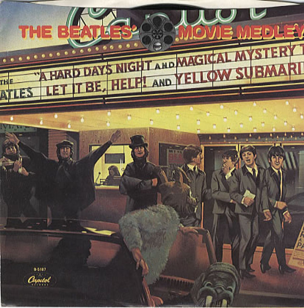 The Beatles The Beatles' Movie Medley - P/S US 7" vinyl single (7 inch record / 45) B-5107