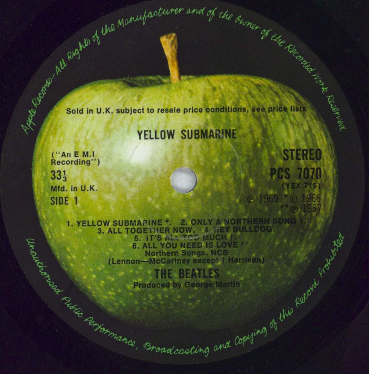 The Beatles Yellow Submarine - 1st - VG UK vinyl LP album (LP record) BTLLPYE768167