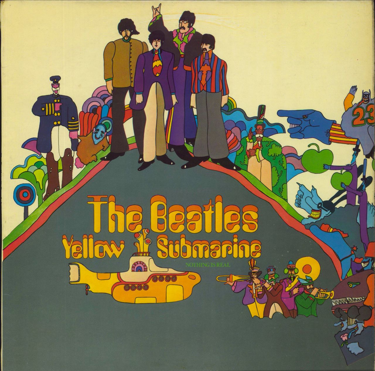 The Beatles Yellow Submarine - 1st - VG UK vinyl LP album (LP record) PCS7070