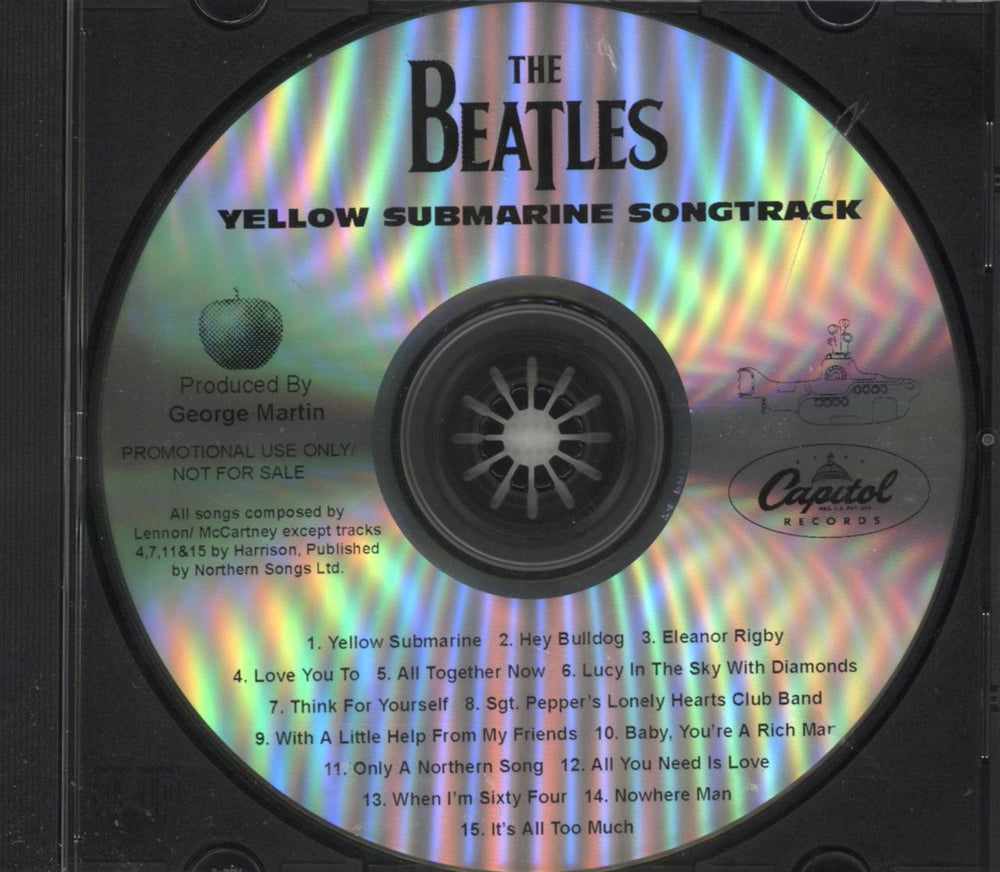 The Beatles Yellow Submarine Songtrack Us Promo Cd R Acetate