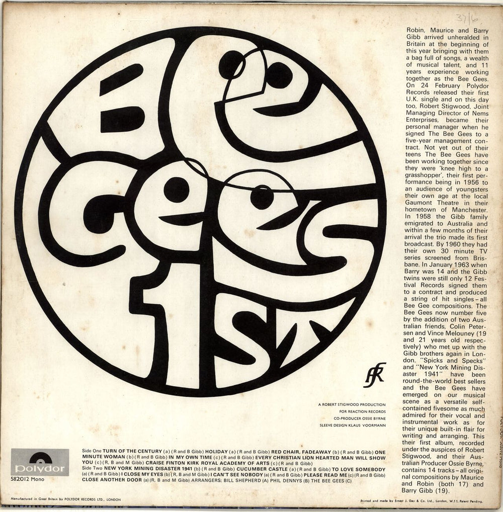 The Bee Gees Bee Gees' 1st - EX UK vinyl LP album (LP record)