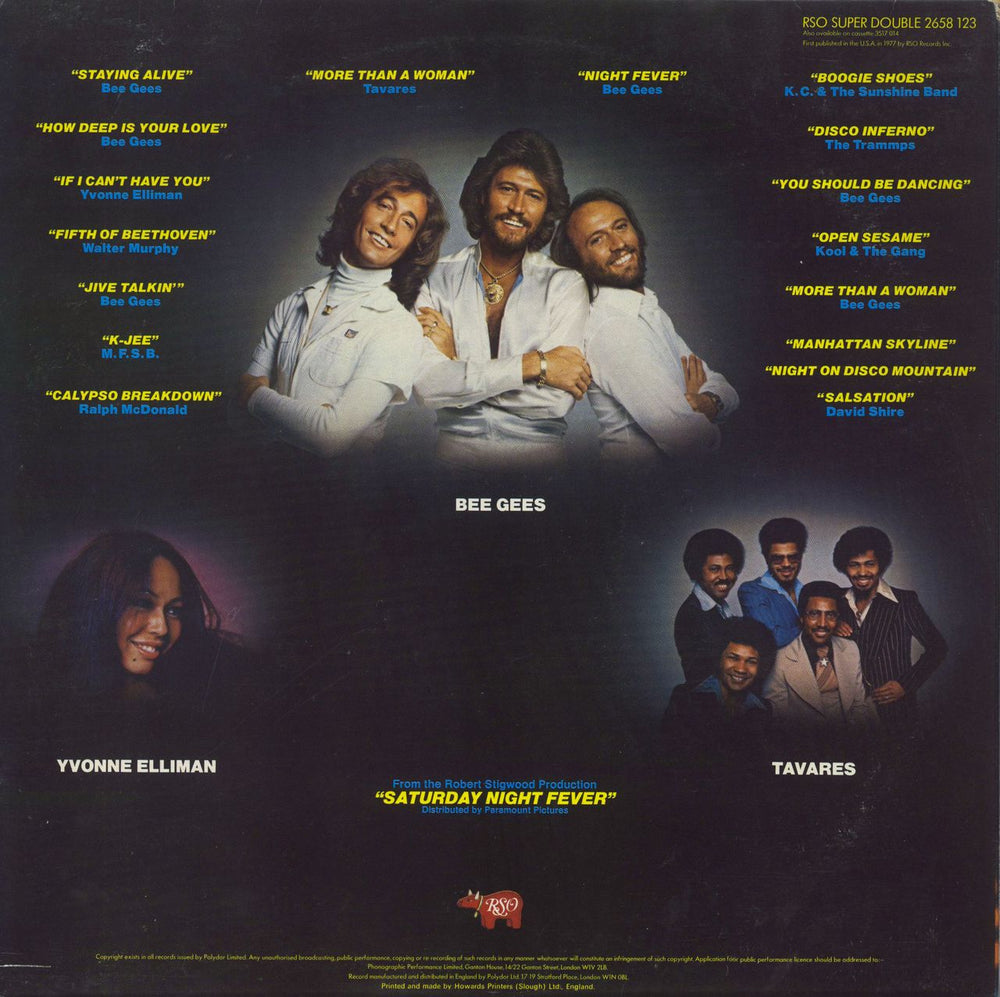 The Bee Gees Saturday Night Fever - Complete UK 2-LP vinyl record set (Double LP Album)