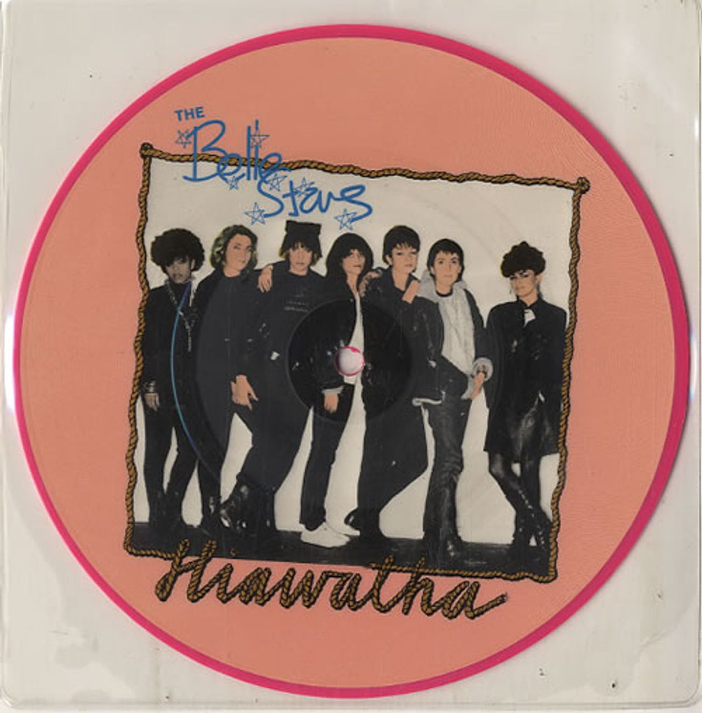 The Belle Stars Hiawatha UK 7" vinyl picture disc (7 inch picture disc single) PBUY117