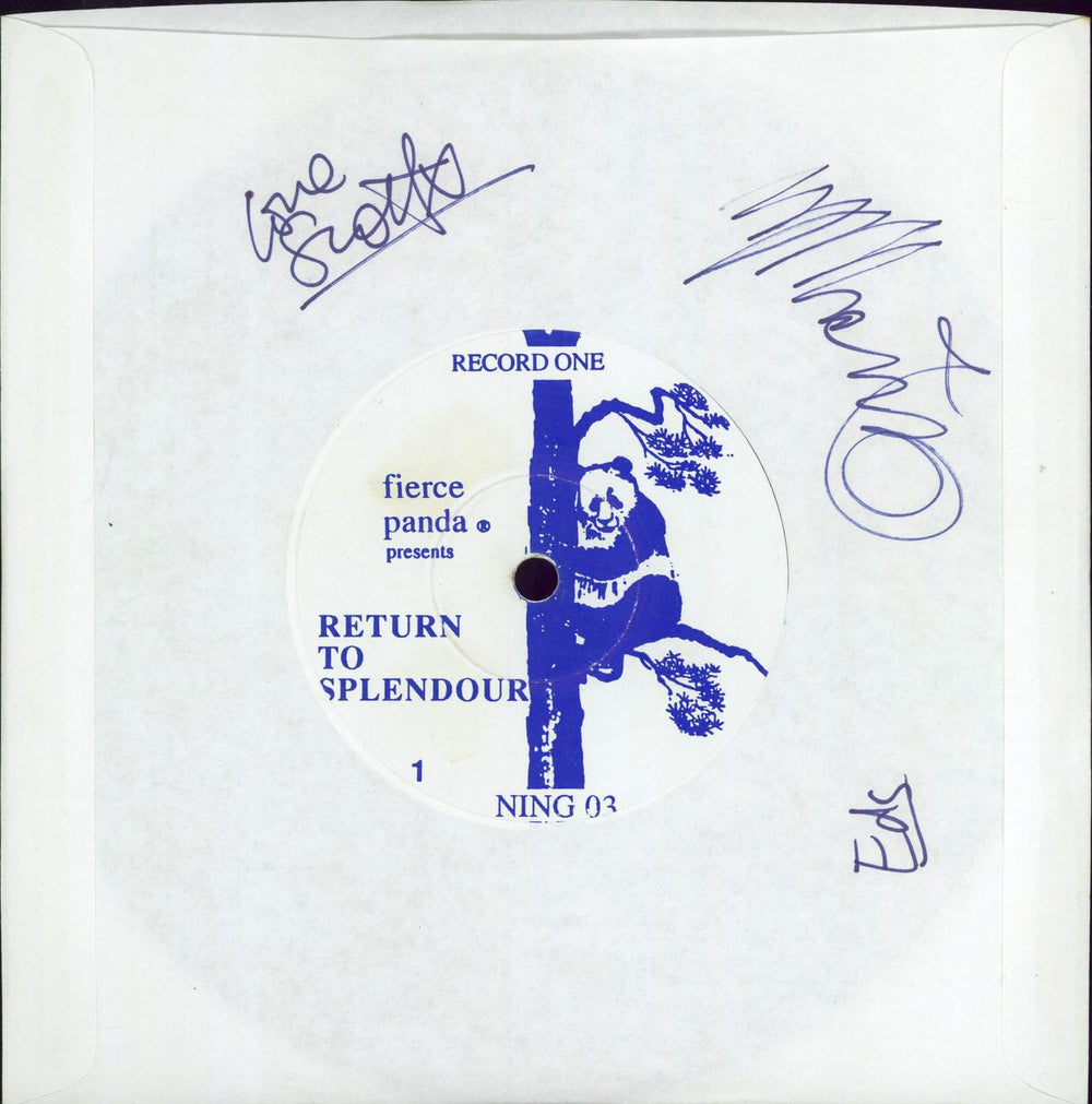 The Bluetones Return To Splendour EP - Autographed UK 7" vinyl single (7 inch record / 45)