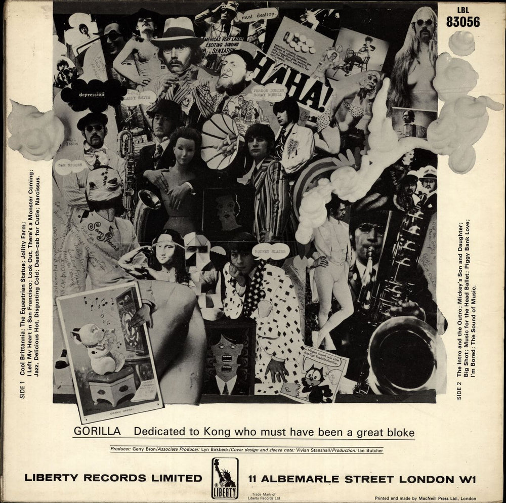 The Bonzo Dog Doo Dah Band Gorilla - EX UK vinyl LP album (LP record) BDBLPGO701832