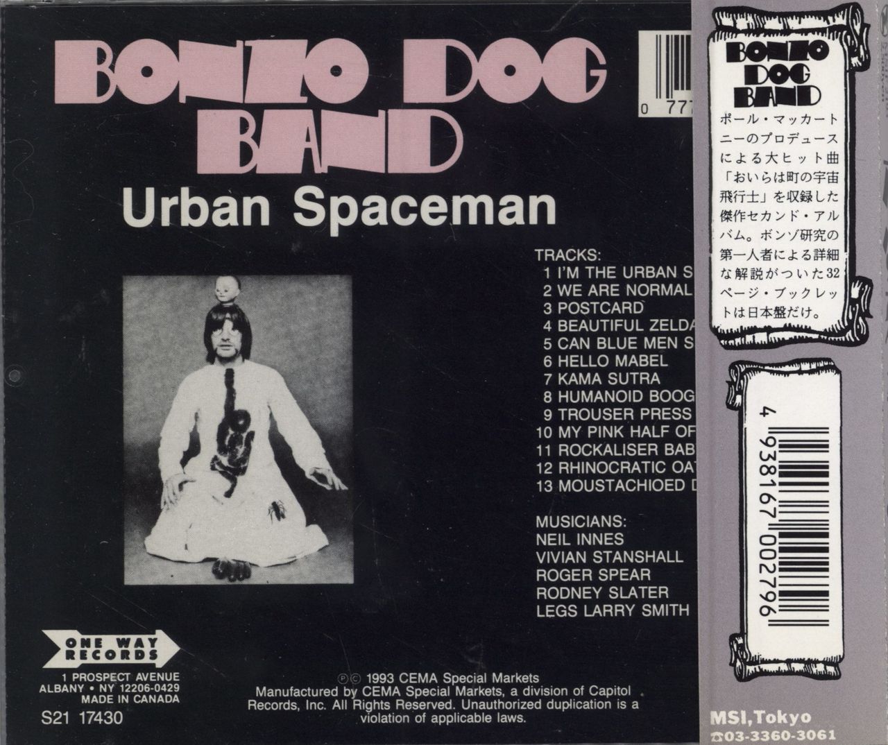 The Bonzo Dog Doo Dah Band Urban Spaceman Japanese CD album (CDLP)