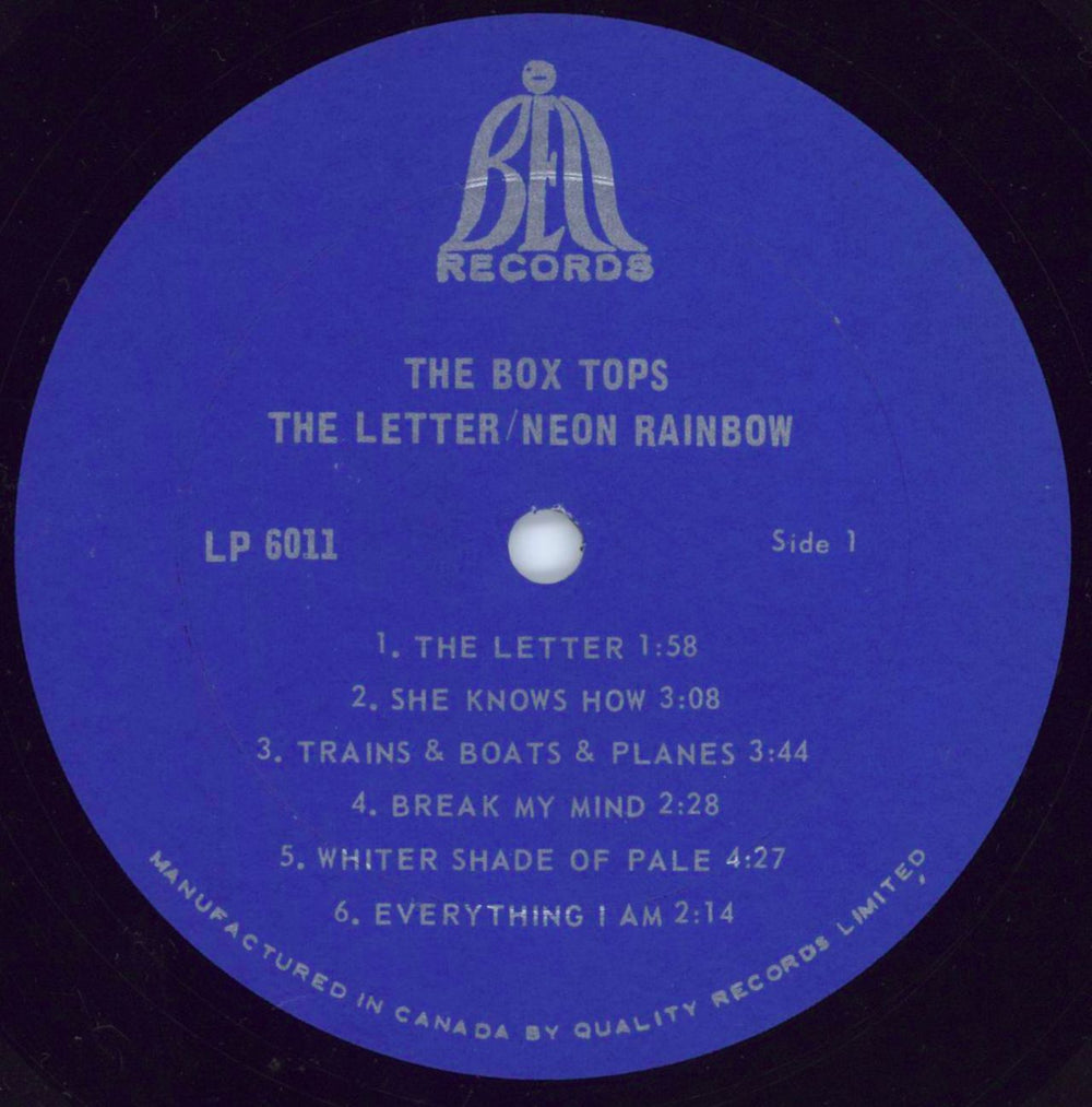 The Box Tops The Letter / Neon Rainbow Canadian vinyl LP album (LP record) BXTLPTH786034